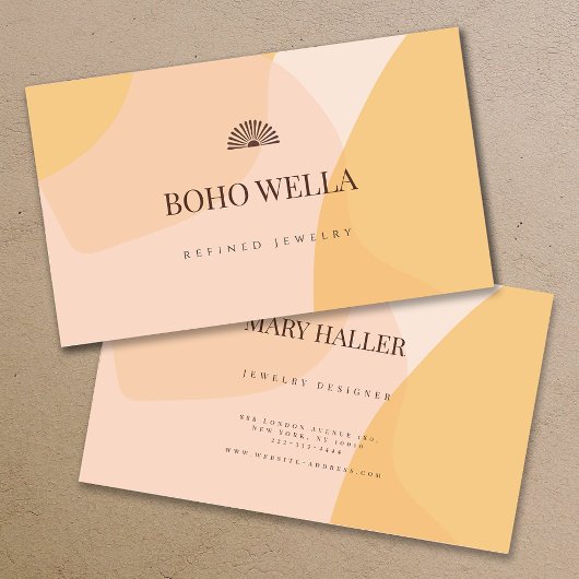 Moderne Boho Abstrakt Formen Business Card Visitenkarte