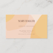 Moderne Boho Abstrakt Formen Business Card Visitenkarte (Rückseite)