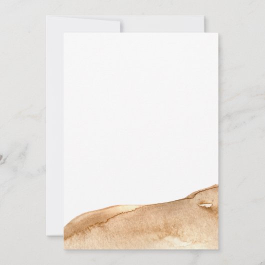 Moderne Boho Abstrakt Wüstendusche Dankeskarte (Rückseite)