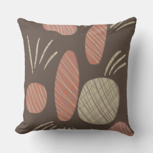 Moderne Boho-Abstrakte Fluss-Steine Kissen