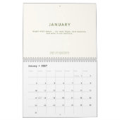 Moderne Boho-Abstrakte Linien Innenarchitekt Creme Kalender (Jan 2027)