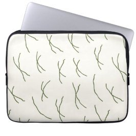 Moderne Boho-Abstrakte Linien Innenarchitekt Creme Laptopschutzhülle