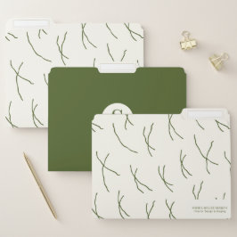 Moderne Boho-Abstrakte Linien Innenarchitekt Papiermappe