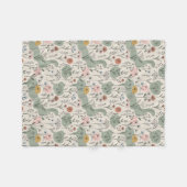 Moderne Boho-Abstrakte Wildblumen-Decke Fleecedecke (Vorderseite (Horizontal))