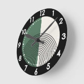 Moderne Boho-Abstraktion Runde Wanduhr (Winkel)