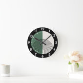Moderne Boho-Abstraktion Runde Wanduhr (Zuhause)