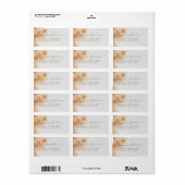 Moderne Boho Aquarell Gefärbte Krawatte Beige Baby Adressaufkleber (Vorne)