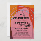 Moderne Boho Arch Abstrakt Graduierungspartei Einladung (Vorderseite)