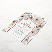 Moderne Boho Baby-Dusche Folieneinladung (Gedreht)