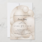 Moderne Boho Balloons Babydusche Einladung (Vorderseite)