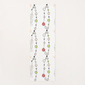 Moderne Boho Beads and Feathers Yogamatte (Vorderseite)