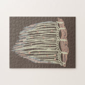 Moderne Boho Bio Macrame Art Doodles Puzzle (Horizontal)