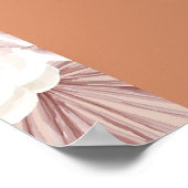 Moderne Boho Blume Herbsthochzeit Begrüßungszeiche Poster (Ecke)