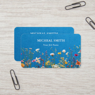 Moderne Boho-Blumen-Kraft Visitenkarte
