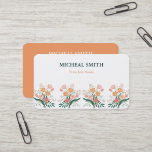 Moderne Boho-Blumen-Kraft  Visitenkarte