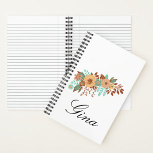 Moderne Boho-Blumen Notizblock