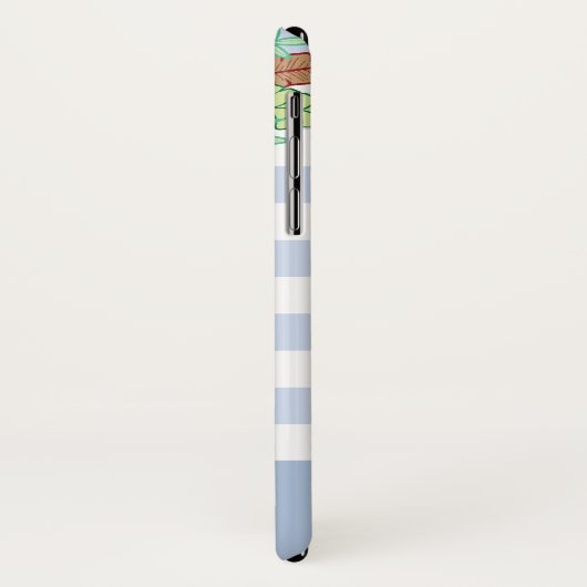 Moderne Boho Blumen und Streifen Case-Mate iPhone Hülle (Hinten/Links)