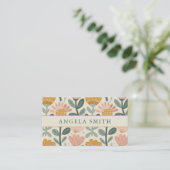 Moderne Boho Blumendesign Visitenkarte (Stehend Vorderseite)