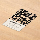 Moderne Boho Blumenhochzeit rettet das Datum Acryleinladungen (Ablage )