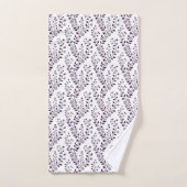 Moderne Boho-Blumenmuster Pflaume Weiß Badhandtuch Set (Handtuch)