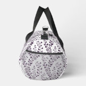 Moderne Boho-Blumenmuster Pflaume Weiß Duffle Bag (Rechts)