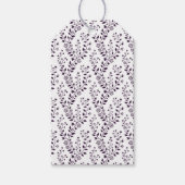 Moderne Boho-Blumenmuster Pflaume Weiß Geschenkanhänger (Vorderseite)