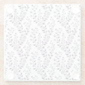 Moderne Boho-Blumenmuster Pflaume Weiß Glasuntersetzer (Rückseite)