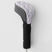 Moderne Boho-Blumenmuster Pflaume Weiß Golf Headcover (angewinkelt)