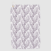 Moderne Boho-Blumenmuster Pflaume Weiß Golfhandtuch (Vorderseite)