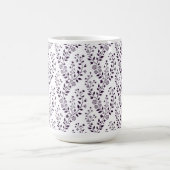 Moderne Boho-Blumenmuster Pflaume Weiß Kaffeetasse (Mittel)