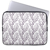Moderne Boho-Blumenmuster Pflaume Weiß Laptopschutzhülle (Vorderseite)