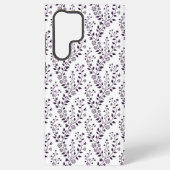 Moderne Boho-Blumenmuster Pflaume Weiß Samsung Galaxy Hülle (Rückseite)