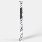 Moderne Boho-Blumenmuster Pflaume Weiß Samsung Galaxy Hülle (Rechte Seite)