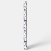 Moderne Boho-Blumenmuster Pflaume Weiß Samsung Galaxy Hülle (Linke Seite)