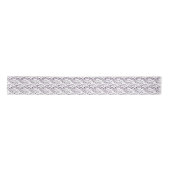 Moderne Boho-Blumenmuster Pflaume Weiß Satinband (Vorderseite)