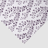 Moderne Boho-Blumenmuster Pflaume Weiß Seidenpapier (Ausschnitt)