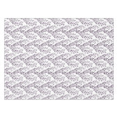 Moderne Boho-Blumenmuster Pflaume Weiß Tischdecke (Vorderseite (Horizontal))