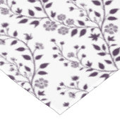 Moderne Boho-Blumenmuster Pflaume Weiß Tischdecke (Schrägansicht)