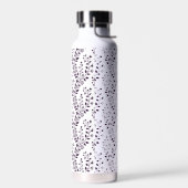 Moderne Boho-Blumenmuster Pflaume Weiß Trinkflasche (Links)