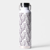 Moderne Boho-Blumenmuster Pflaume Weiß Trinkflasche (Vorne)