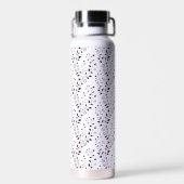Moderne Boho-Blumenmuster Pflaume Weiß Trinkflasche (Rückseite)