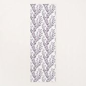 Moderne Boho-Blumenmuster Pflaume Weiß Yogamatte (Vorderseite)
