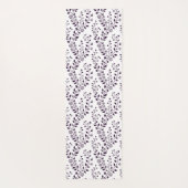 Moderne Boho-Blumenmuster Pflaume Weiß Yogamatte (Rückseite)