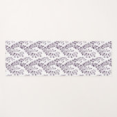 Moderne Boho-Blumenmuster Pflaume Weiß Yogamatte (Vorderseite (Horizontal))