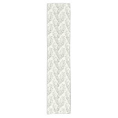 Moderne Boho-Blumenmuster Sage Cream Kurzer Tischläufer (Vorderseite)