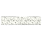 Moderne Boho-Blumenmuster Sage Cream Kurzer Tischläufer (Horizontal)