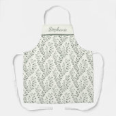 Moderne Boho-Blumenmuster Sage-Creme Schürze (Vorderseite)