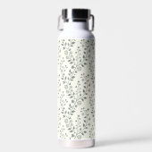 Moderne Boho-Blumenmuster Sage-Creme Trinkflasche (Vorne)