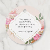 Moderne Boho-Blumenorganisation Geschenkanhänger (Rückseite)