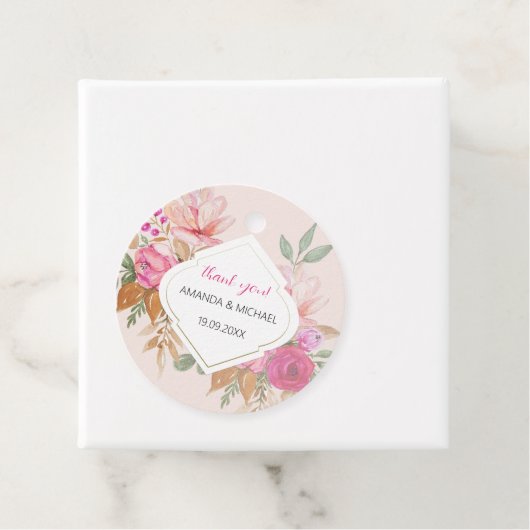 Moderne Boho-Blumenorganisation Geschenkanhänger (Beispiel)